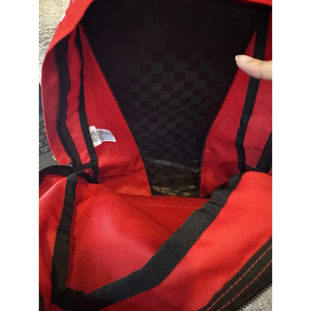 EUC Vans Street Sport Realm Backpack RED W/LG Logo Travel School Skater